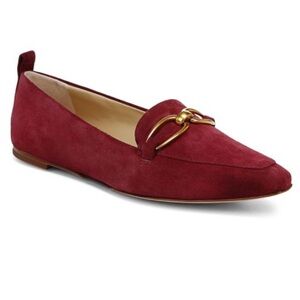 Veronica Beard Champlain Slip On Loafer Flats Maroon Size 6